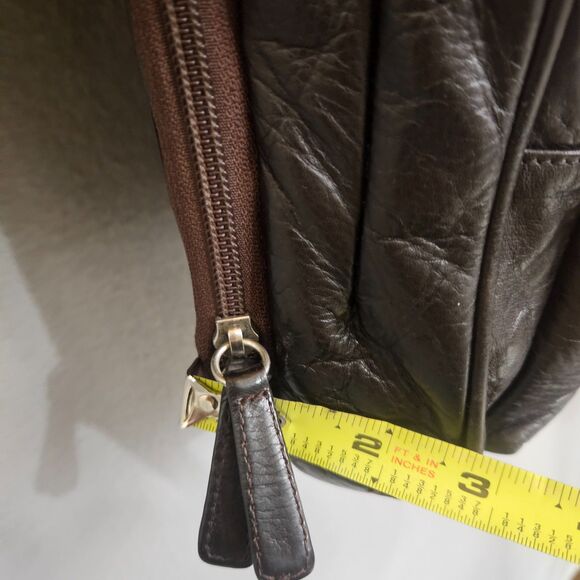 Osgoode Marley RFID Leather Travel Crossbody Organizer Bag Dark Brown Purse - Picture 9 of 12